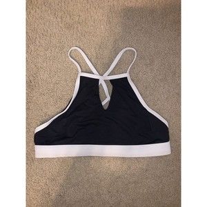 Cikada women’s bikini top, no pads, black and white, size UK 8